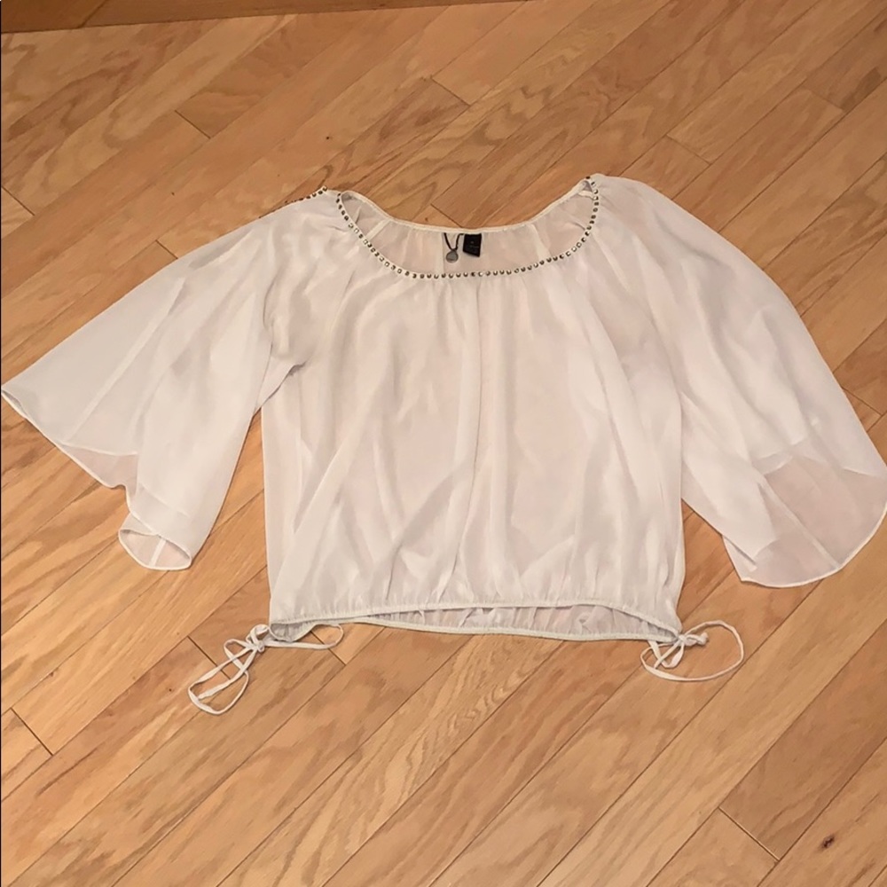 BKE Boutique Cold Shoulder Blouse